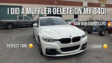 BMW 340i Gets A Muffler Delete! (Best First Mod for your B58!)
