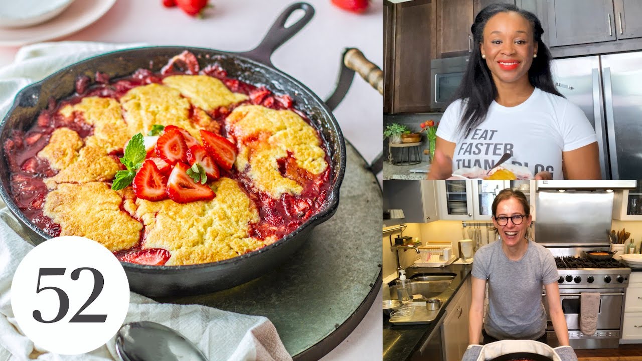 Strawberry Cornbread Skillet Cobbler | At Home With Us | Food52