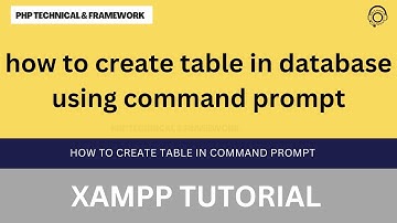 how to create table in command prompt ||  how to create table in database using command prompt