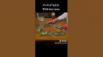 Pythagoras with Beer Mats: 3² + 4² = 5² 🍻 #pythagorastheorem