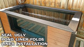 Ep4. Install Pond Liner and Seal Folds In Fish Pond