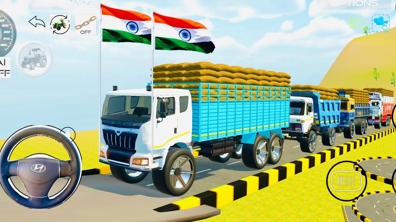 DRIVE TRUCK AND 🔥 LOADED DOUBLE CAR TRUCK ON GAME 