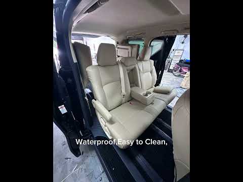 Toyota Alphard Car Seat Cover Semi Leather full set #carseatcover #toyotaalphard