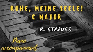 Ruhe, meine Seele KARAOKE Piano accompaniment Strauss