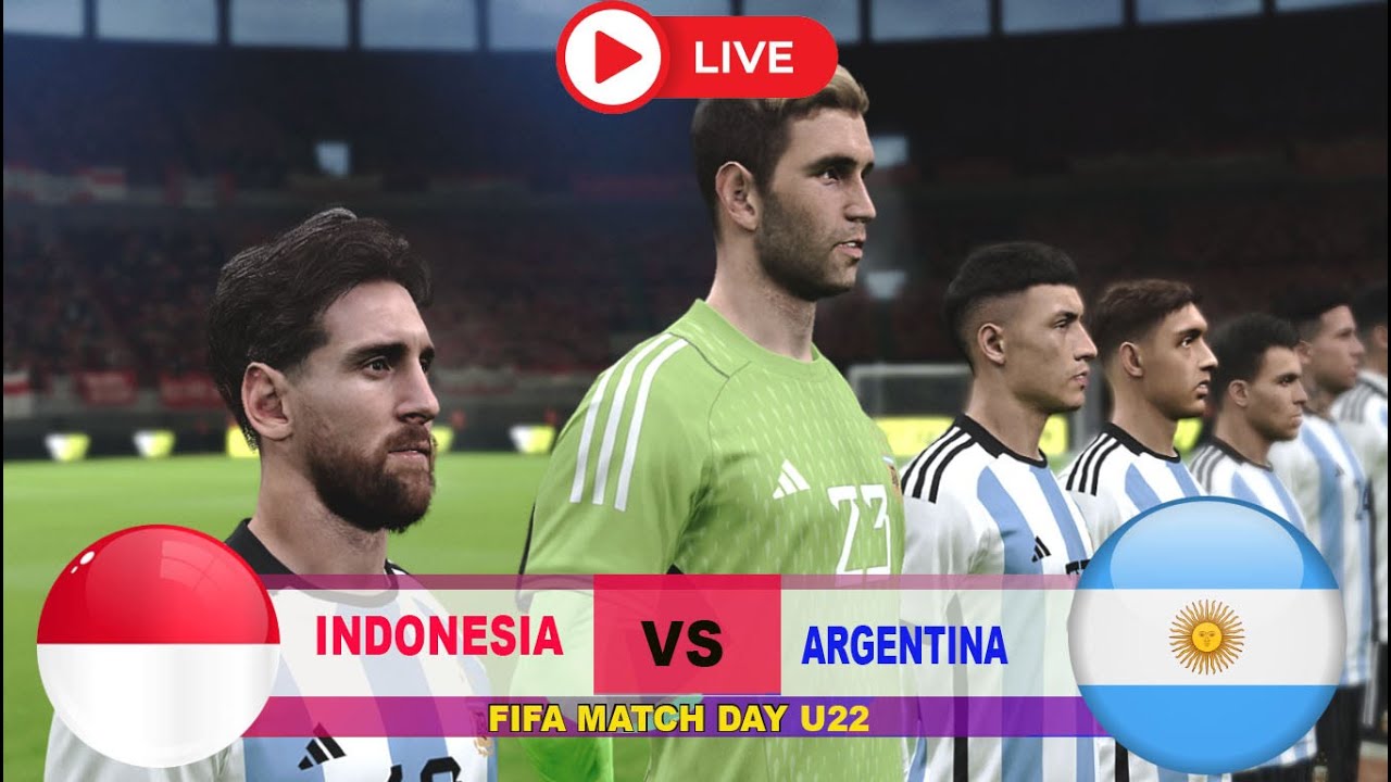 INDONESIA VS ARGENTINA  FIFA MATCH DAY GBK STADIUM 2025 GAME SIMULASI