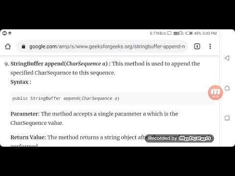 String buffer append () method(5)