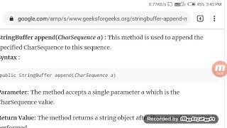 Information String buffer append () method(5) News