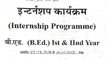 B.Ed internship lesson diary hindi #internship work||How to make internship programme file||(part-2)