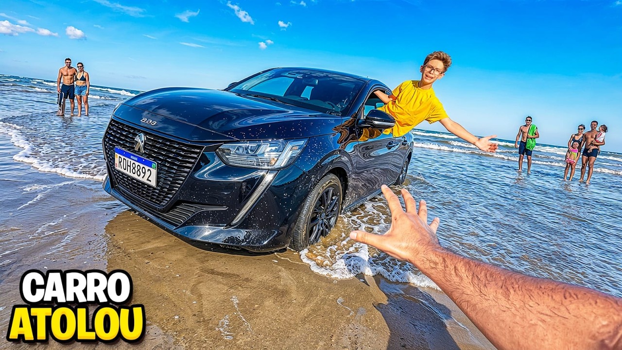 nosso CARRO foi ENGOLIDO pelo MAR  precisamos deixar ele ir