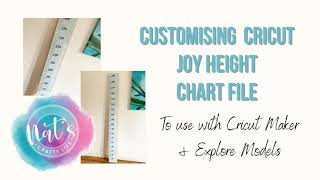 Customising Cricut Joy Height Chart
