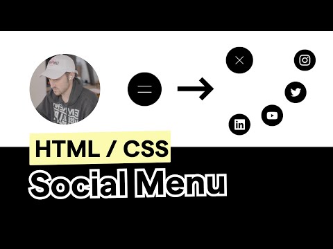 HTML / CSS - Code creative social menu