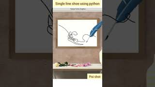 Single line shoe using python turtle #shorts #paishot #creative