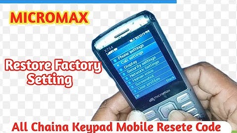 Restore Factory Setting 📱Micromax, All Chaina Mobile Reset Code ||