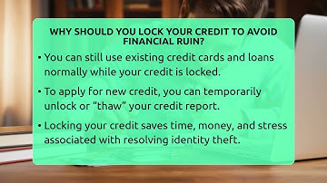 Why Should You Lock Your Credit To Avoid Financial Ruin? - Student Score Builder