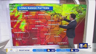 Gradually warming up with scattered rain chances