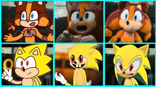 Sonic The Hedgehog Movie STICKS SONIC BOOM vs SUPER SONIC Uh Meow All Designs Compilation 2