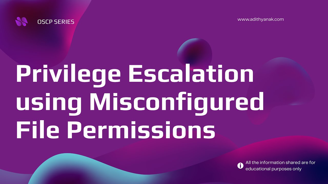 Privilege Escalation using Misconfigured File Permissions | OSCP - YouTube