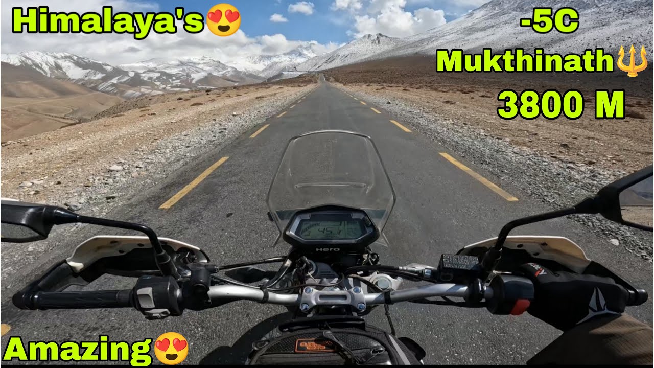 Finally…Nav Mukthinath Temple  ka reach adevu… Ice mountains😍 3800 M altitude @vijaya