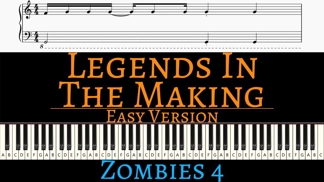 Legends In The Making (From Zombies 4: Dawn Of The Vampires) | EASY piano cover by Pianotato