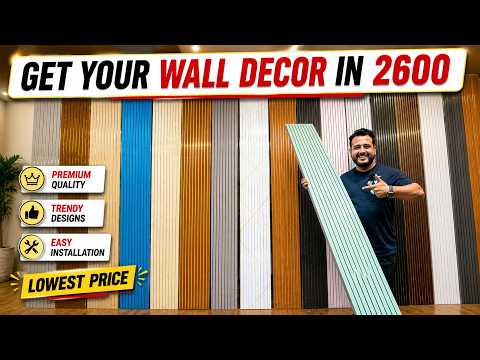 Fluted Panel WPC Panel Louvers Marble Roll Wall Decor UV Sheet Painting | Cheapest Interior Items