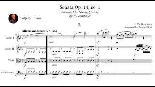 Beethoven - String Quartet after Piano Sonata No. 9, Op. 14, No. 1 (c. 1801)