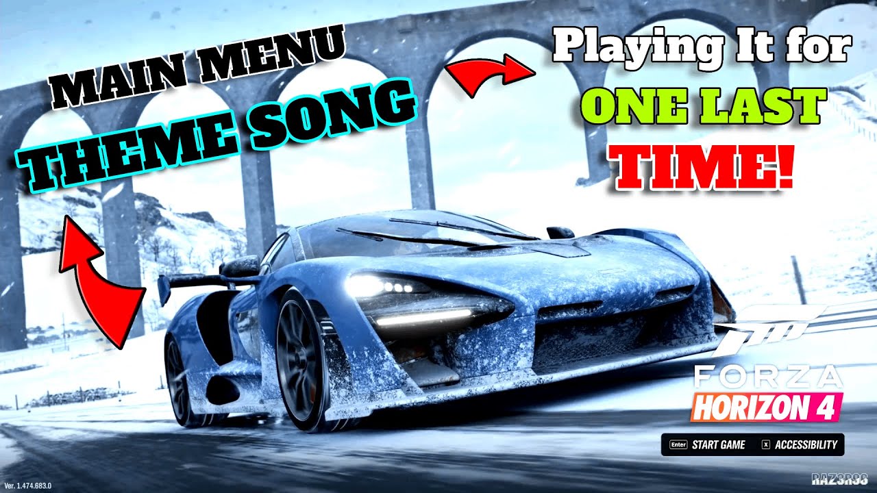 Forza Horizon 4 Main Menu And Theme Song | Playing It For One Last Time !!