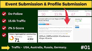 How to Create Event Submission Backlink | Create Do Follow Profile Backlink | Backlinks for Website