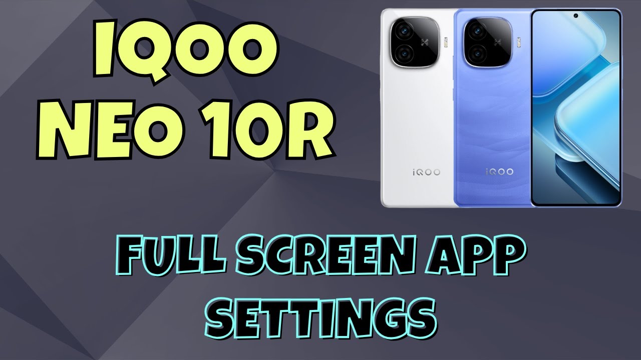 Full Screen App Settings on iqoo neo 10r | Maximize Your Screen Display
