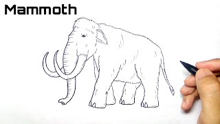 how to draw a mammoth easily