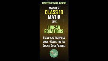 CBSE - CLASS 10 #linearequationsintwovariablesclass10 #englishmedium #competencybasedquestions