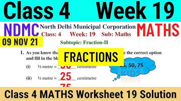 NDMC Class 4 Maths Week 19 Worksheet 19 (9/11/21) | worksheet 19 class 4th maths worksheet Solution