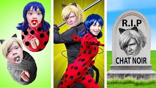 FROM BIRTH TO DEATH OF MIRACULOUS CHAT NOIR | FUNNY & CRAZY MIRACULOUS LADYBUG BY CRAFTY HACKS PLUS