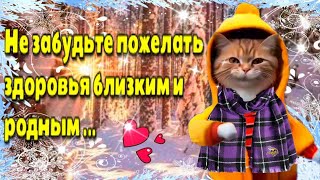 🌞💗❄ Наидобрейшего зимнего  утра!🌞❄😊 Благословенного дня💗Красивая музыкальная открытка😊