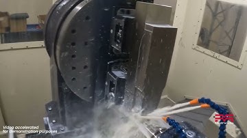 5-axis #aerospace CNC Machining: YASDA YBM 7Ti Horizontal Machining Center #machinetools #cncmachine