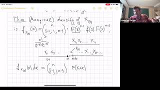 Probability 32. Order statistics 2; +distribution for the sample average of normal r.v.s