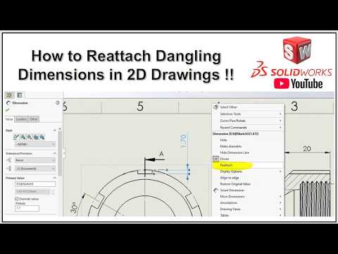 SolidWorks (2024) New Command: How to Reattach Dangling Dimensions in ...