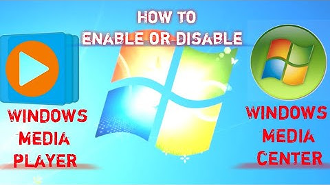 how to enable or disable windows media centre  and video player  in your computer(Kannada)