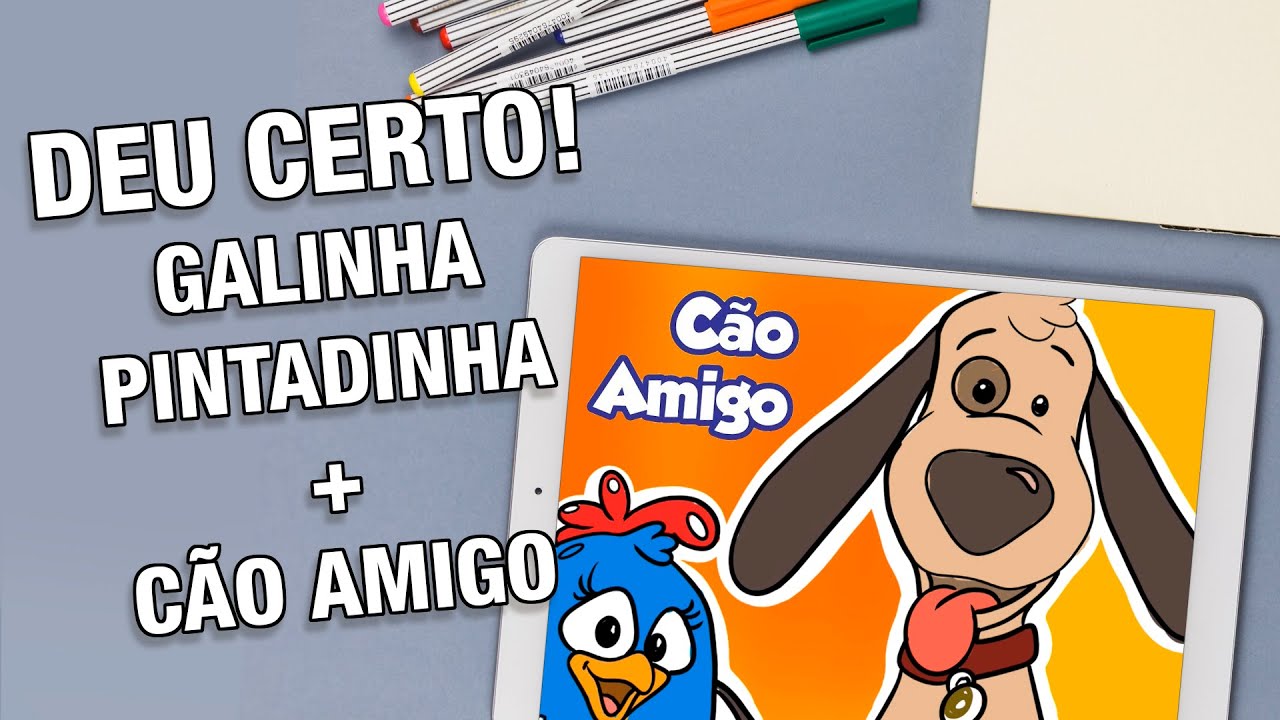 Arriscamos desenhar a Galinha Pintadinha e o CÃO AMIGO! Advinha? Ficou ...