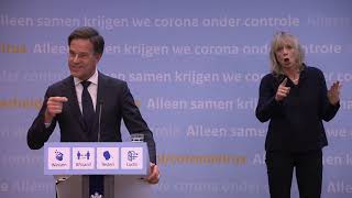 Integrale persconferentie van MP Mark Rutte en minister Hugo de Jonge van 12 november 2021