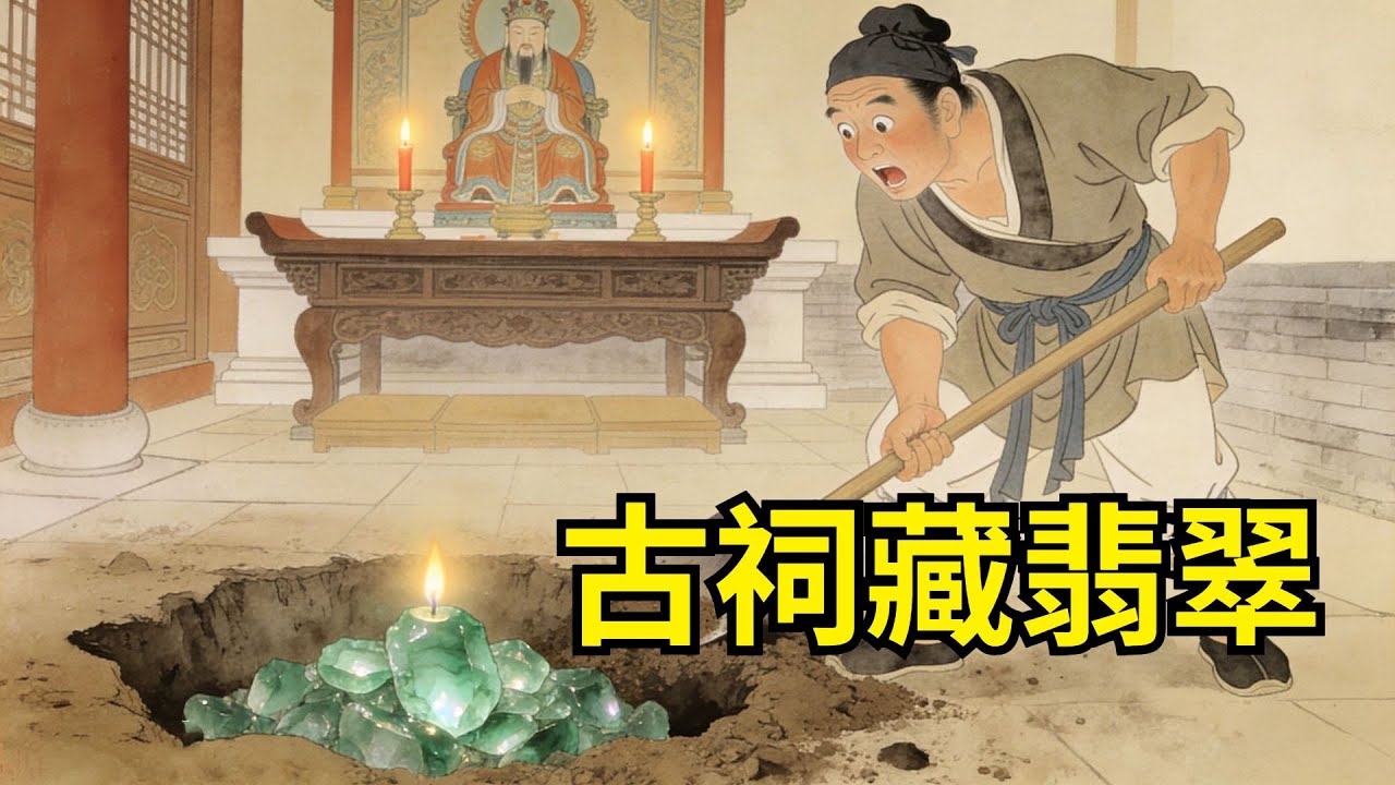乞丐見古祠破敗香火斷，每日清掃古祠三年不斷，深夜祠中先祖顯靈，指穴挖出滿窖翡翠，乞丐壹夜成縣裏首富！【故事便利店】#民間故事#傳統故事#故事頻道#聽書#睡前故事#情感