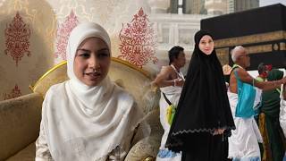 Berseri-seri Hajah Lisa Surihani, baru beberapa hari balik haji