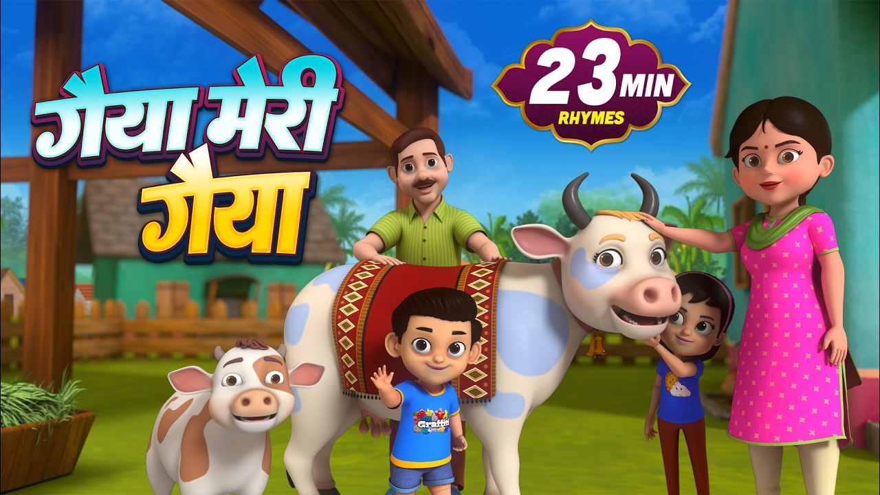 गैया मेरी गईया | Gaiya Meri | Hindi Rhymes For Children | Dump Kids Rhymes