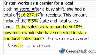 Http://www.greenemath.com/
http://www.facebook.com/mathematicsbyjgreene in this lesson, we review
how to solve percent word problems. these are very easy app...