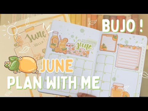 BULLET JOURNAL SETUP - JUNE 2024 PLAN WITH ME 🍋🐝