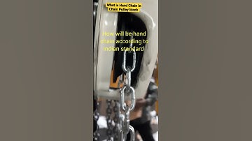 Hand chain in Chain pulley block  क्या है||#Shorts