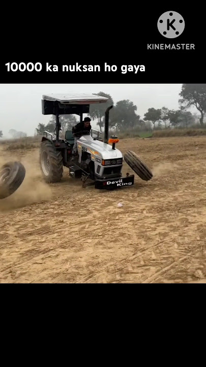 Banqube new song eichar tractor first stunt accsident☹️ very sed short video#nishudashwal #shorts