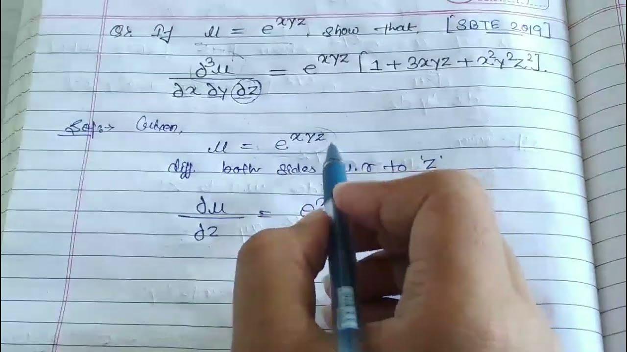 If u e xyz show that d 3 u dx dy dz e xyz 1 3xyz x 2 y 2 z 2 