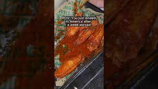 POV: you just landed in America after a week abroad #travel #funny #food