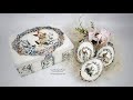 Decoupage # easter decorations # box and eggs with hares #ITDCollection #Pentart # DIY tutorial...
