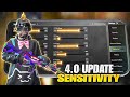 New Update 4.0⚡Best Sensitivity Code + Control Settings Pubg Mobile/Bgmi Sensitivity 2025